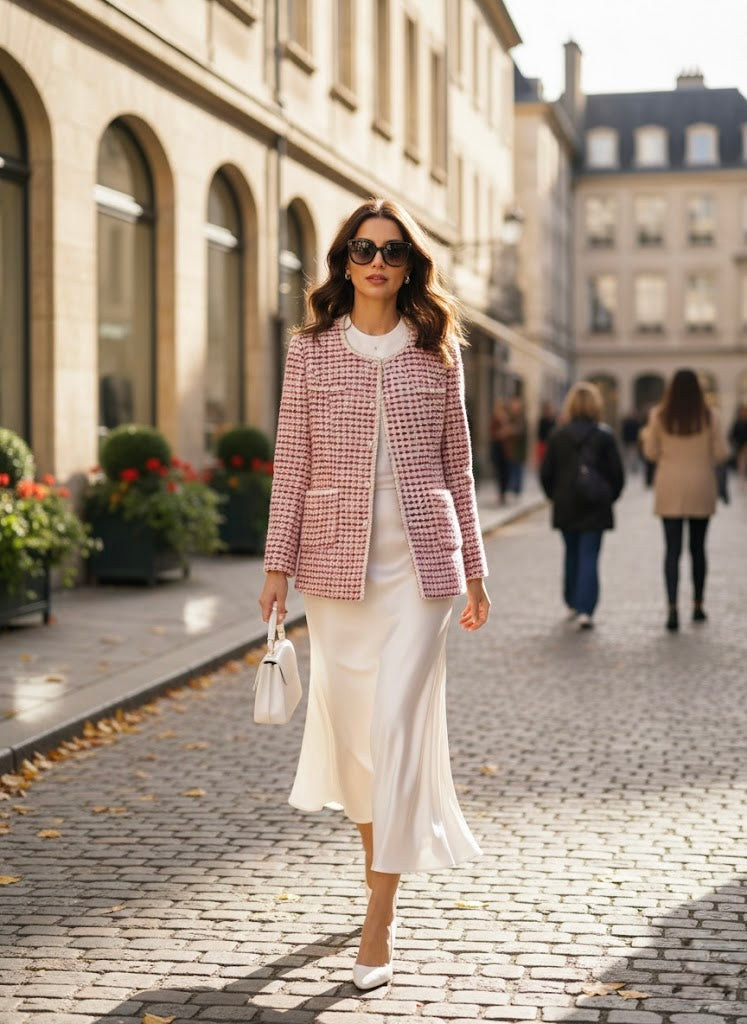 Pankh Seoul Tweed Formal Blazer