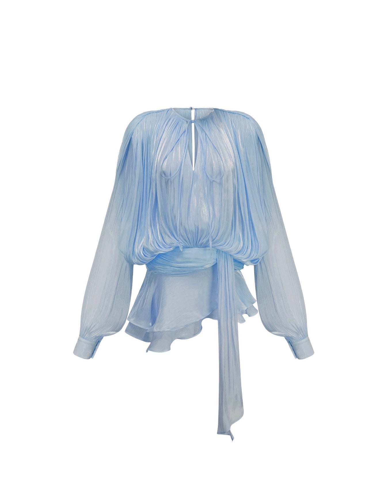 Pankh Josephine Shimmer Organza Party Wear Dress with Shorts