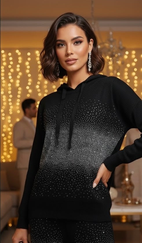 Pankh Akiro Stone Embellished Woolen Coord Set