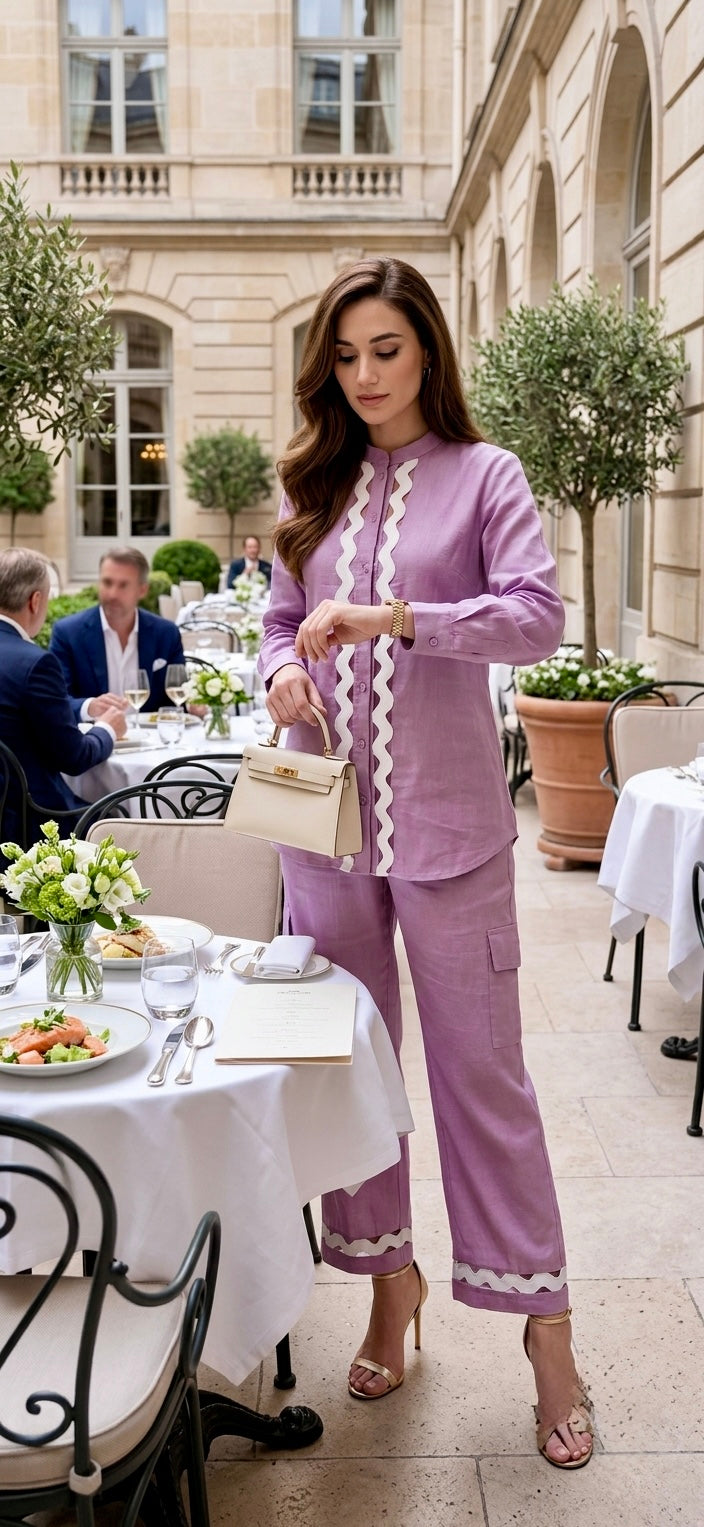 Pankh Nevio Pure Cotton Long Shirt & Pant Coord Set
