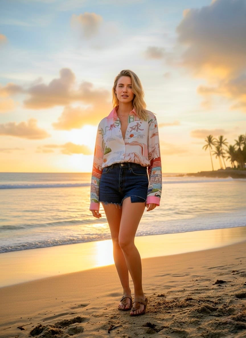 Pankh Casablanca Printed Holiday casual shirt