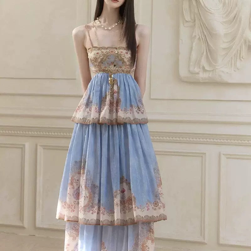 Pankh Sunheri Layered Maxi Dress