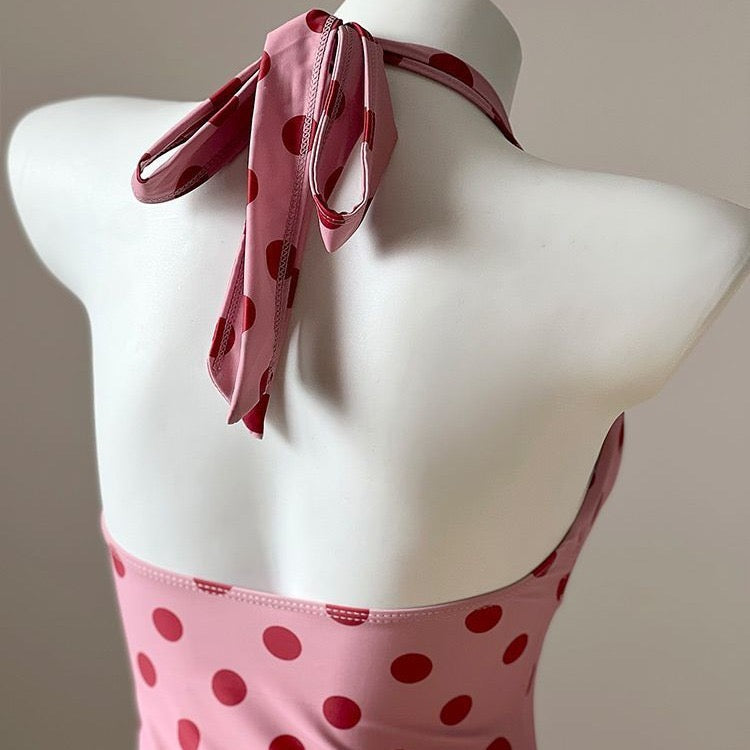 Pankh Poskie Cute Polka Dot Modest Padded Swimsuit