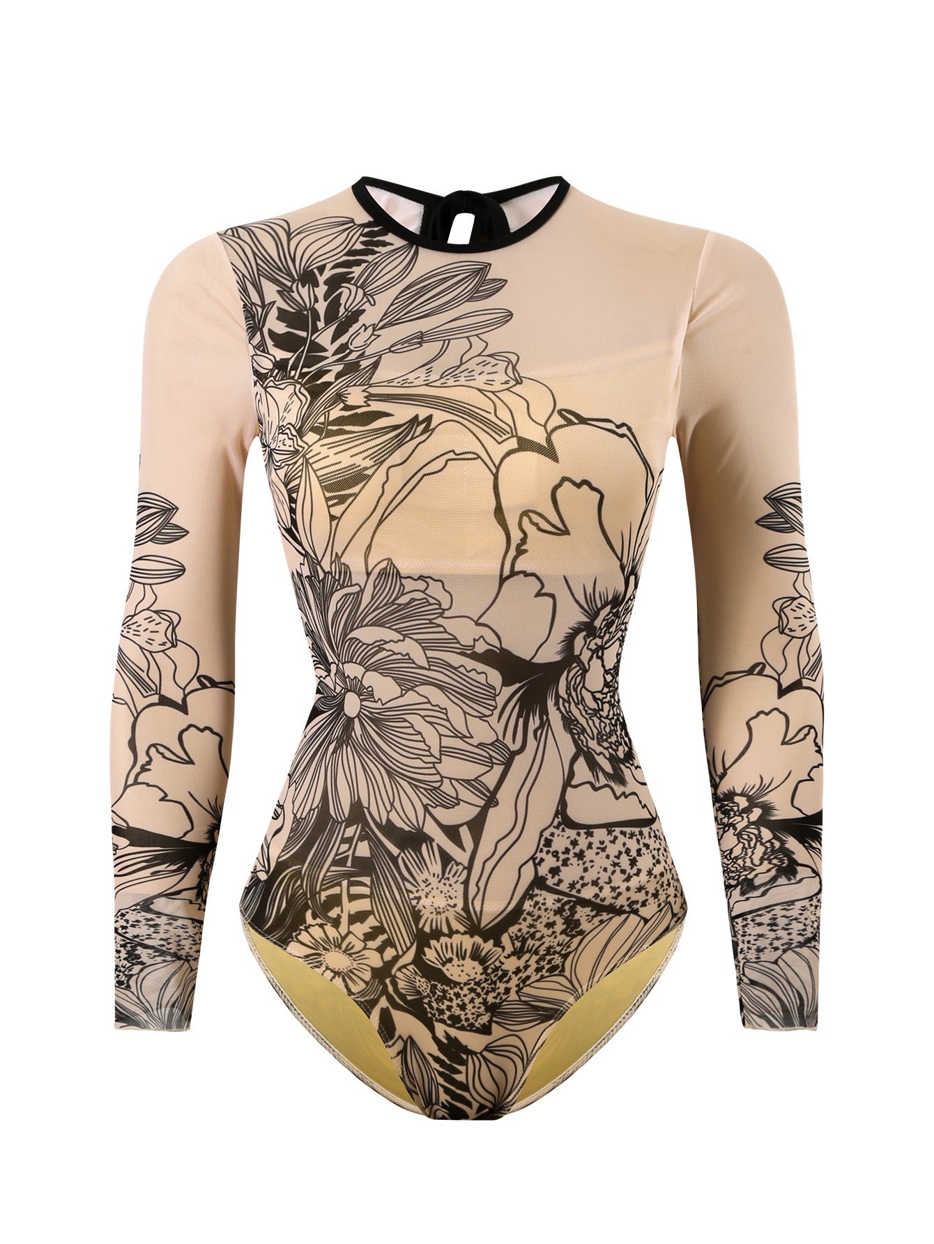 Pankh Beau Full Sleeve Monokini With Sarong Coverup