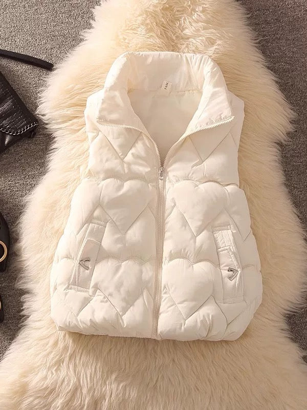 Pankh Zephy Heart Quilt Bomber Down Jacket