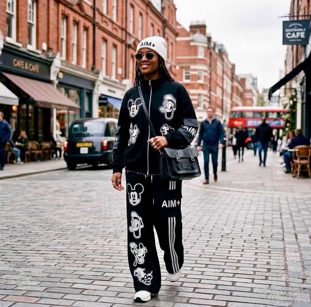 Pankh Sibel Disney Varsity Patchwork Bombe Co-ord Set