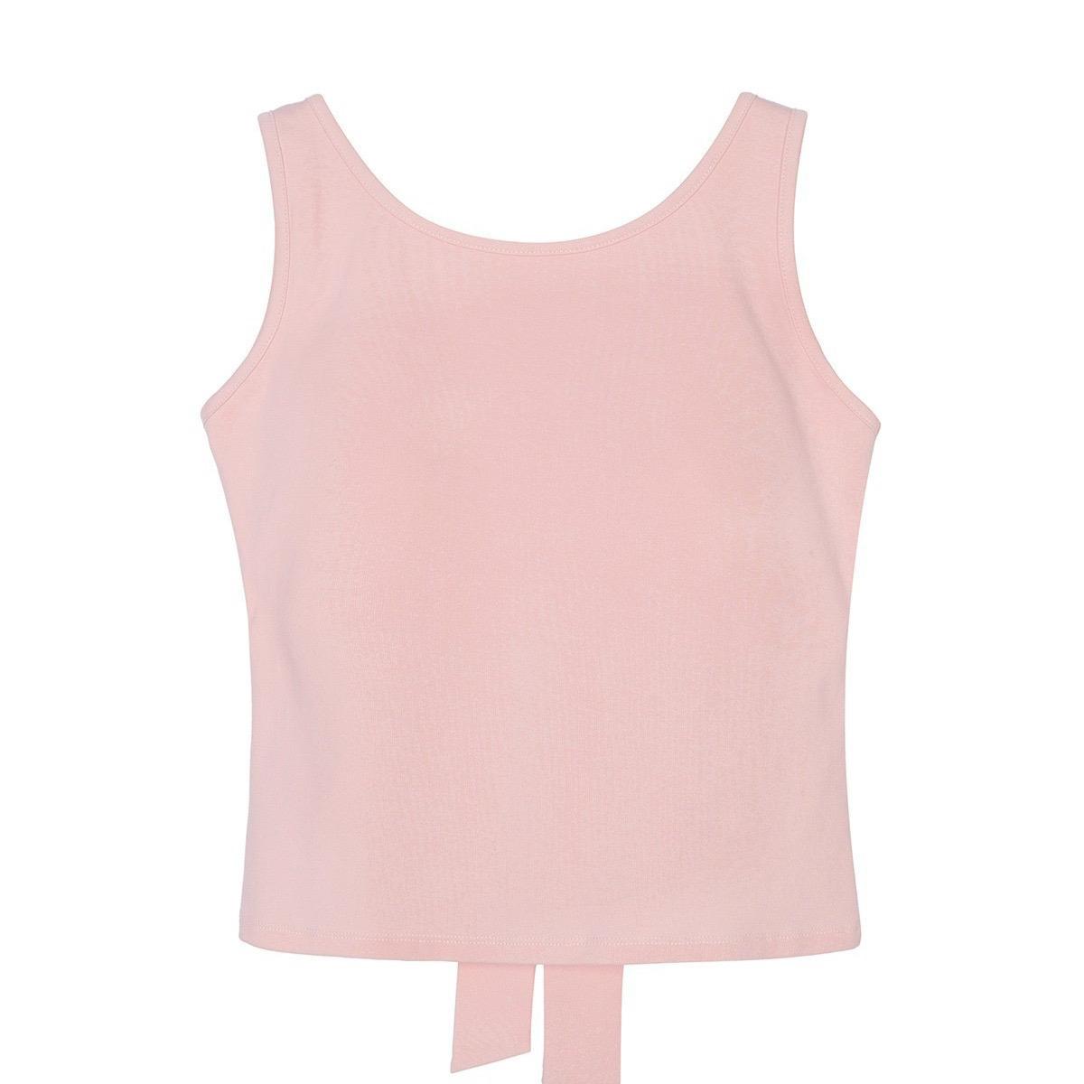 Pankh Ligia Back Bow Tie Crop In Built Bra Padded Tank Top