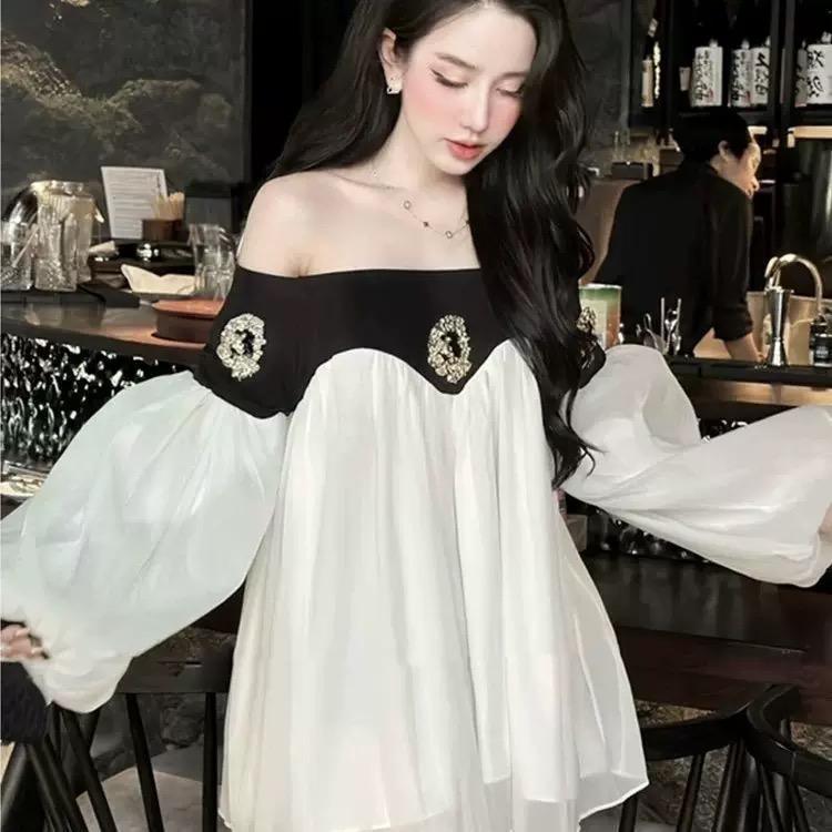 Pankh Cula Off Shoulder Chiffon Mini Dress