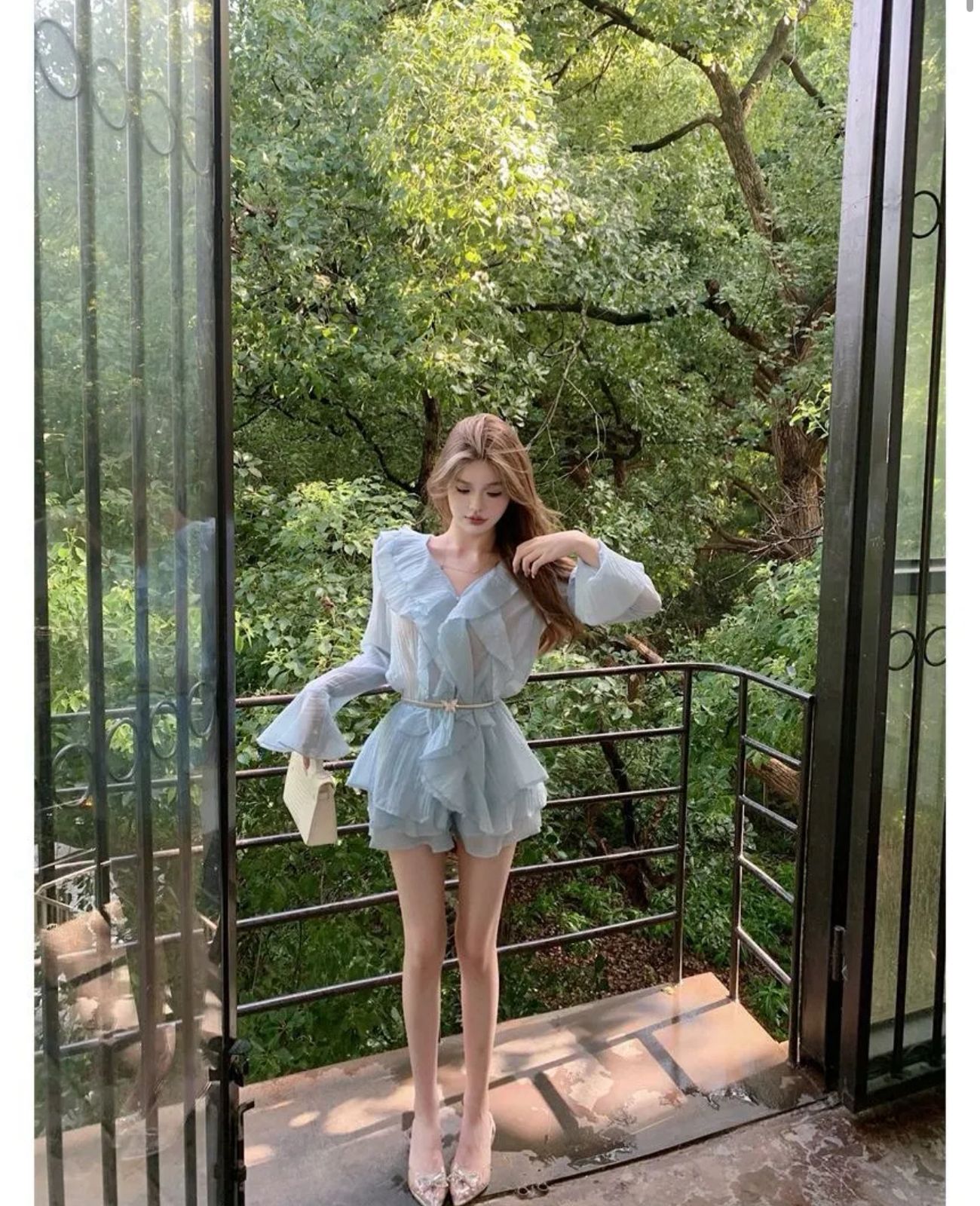 Pankh Bonita Princess Chiffon Ruffle Coord Set
