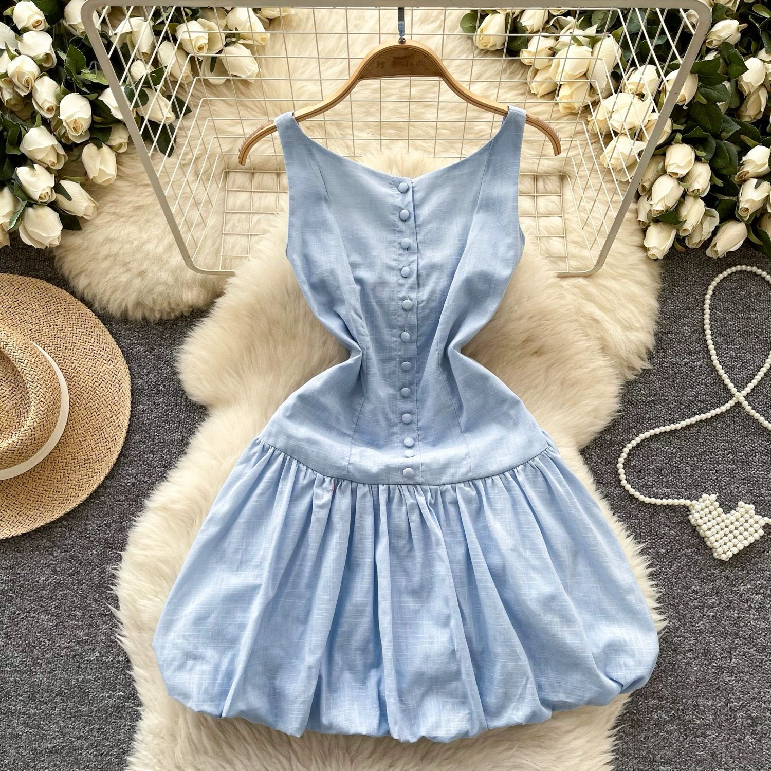 Pankh Harwin Bubble Hem Pure Cotton Dress