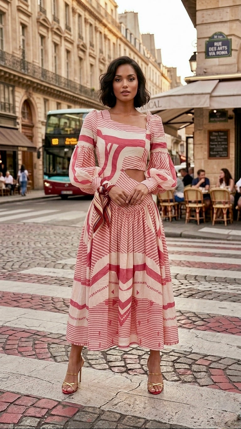 Pankh Aviana Waist Cut Out Maxi Dress