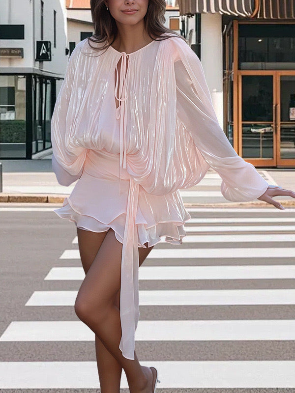 Pankh Josephine Shimmer Organza Dress with Shorts