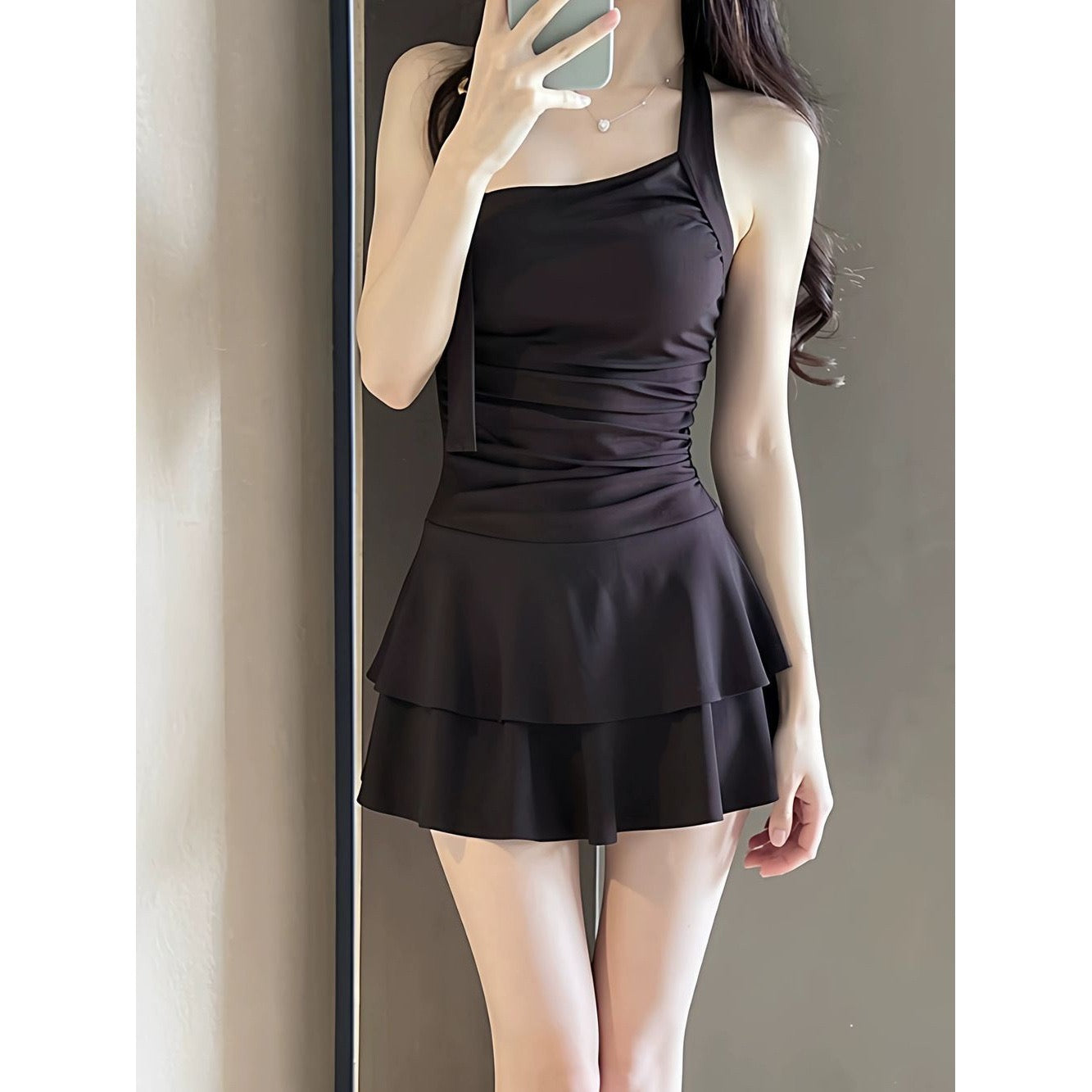 Pankh Fairbanks Modest Padded Swimsuit Dress