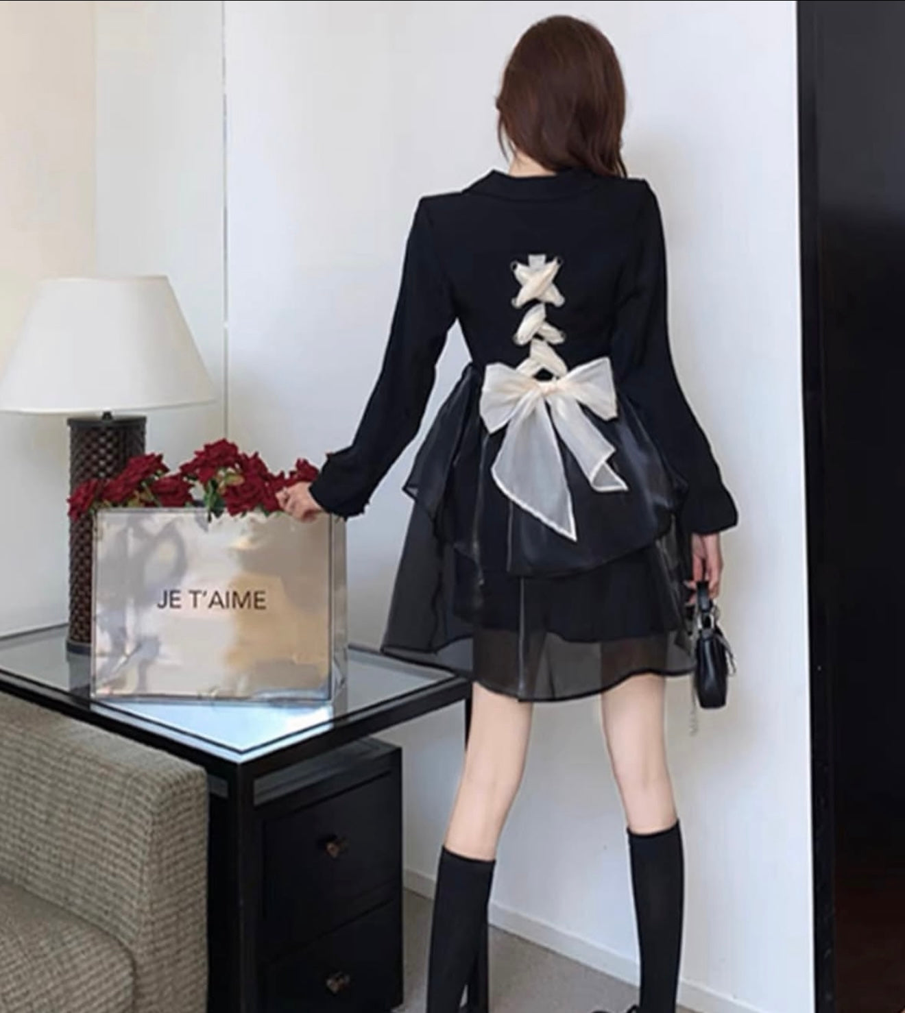 Pankh Migi Bow Corset Blazer Dress