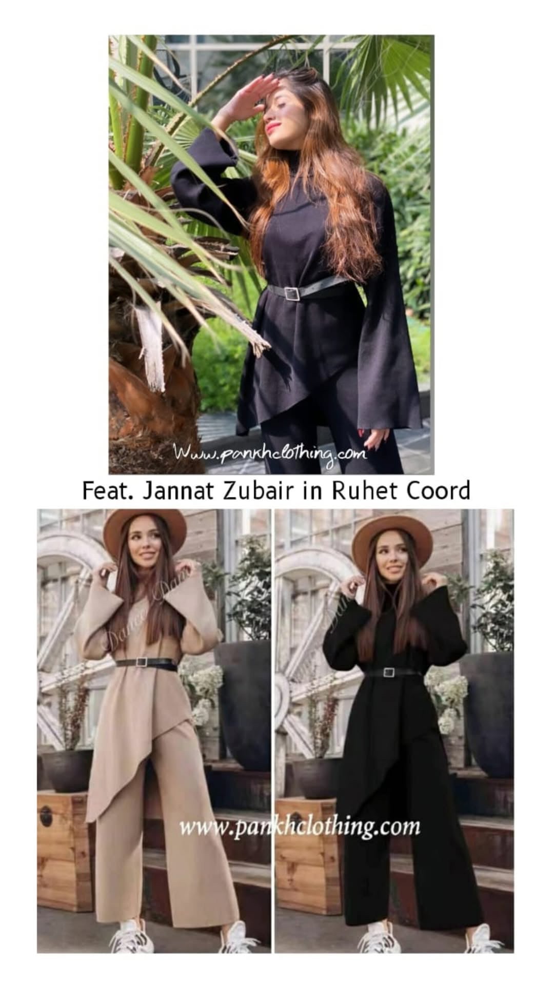 Pankh Ruhet Assymetrical Coord Set with Belt