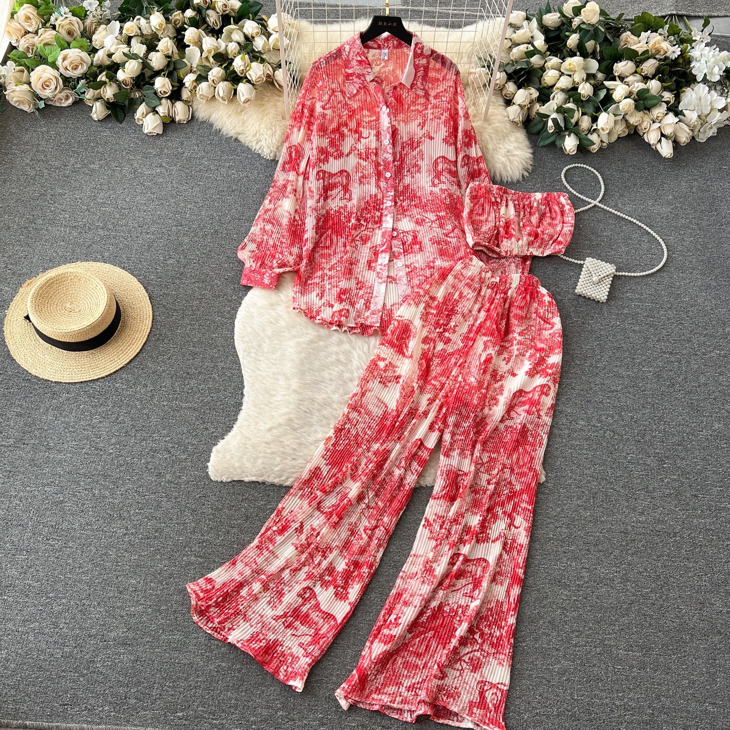 Pankh Ersin Pleated Three Piece Coord