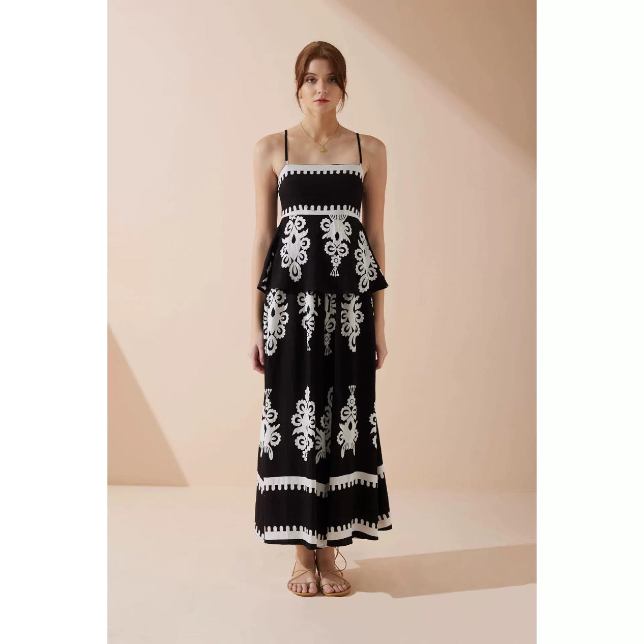 Pankh Hadley Fitted Printed Cami Top and Pant Two-Piece Set