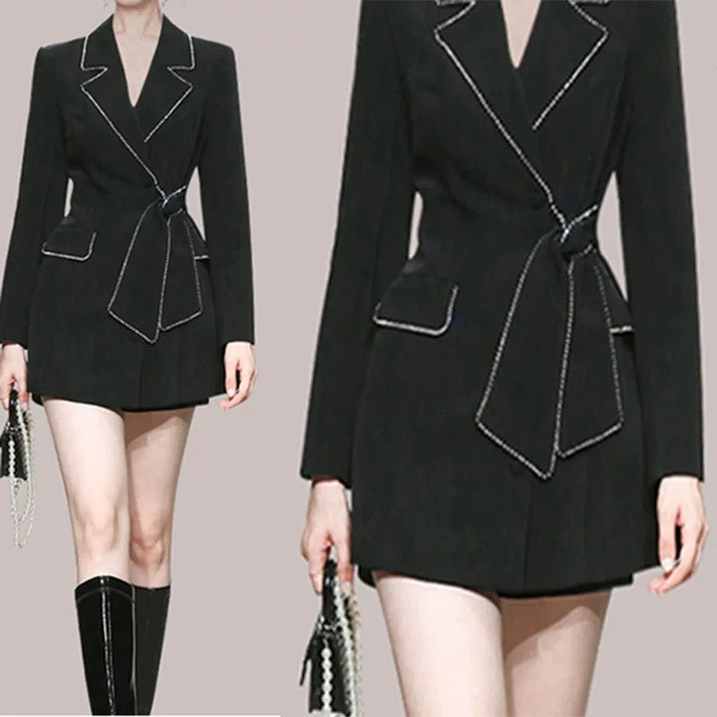 Pankh Austin Stone Studded Formal Blazer Party Wear Dress