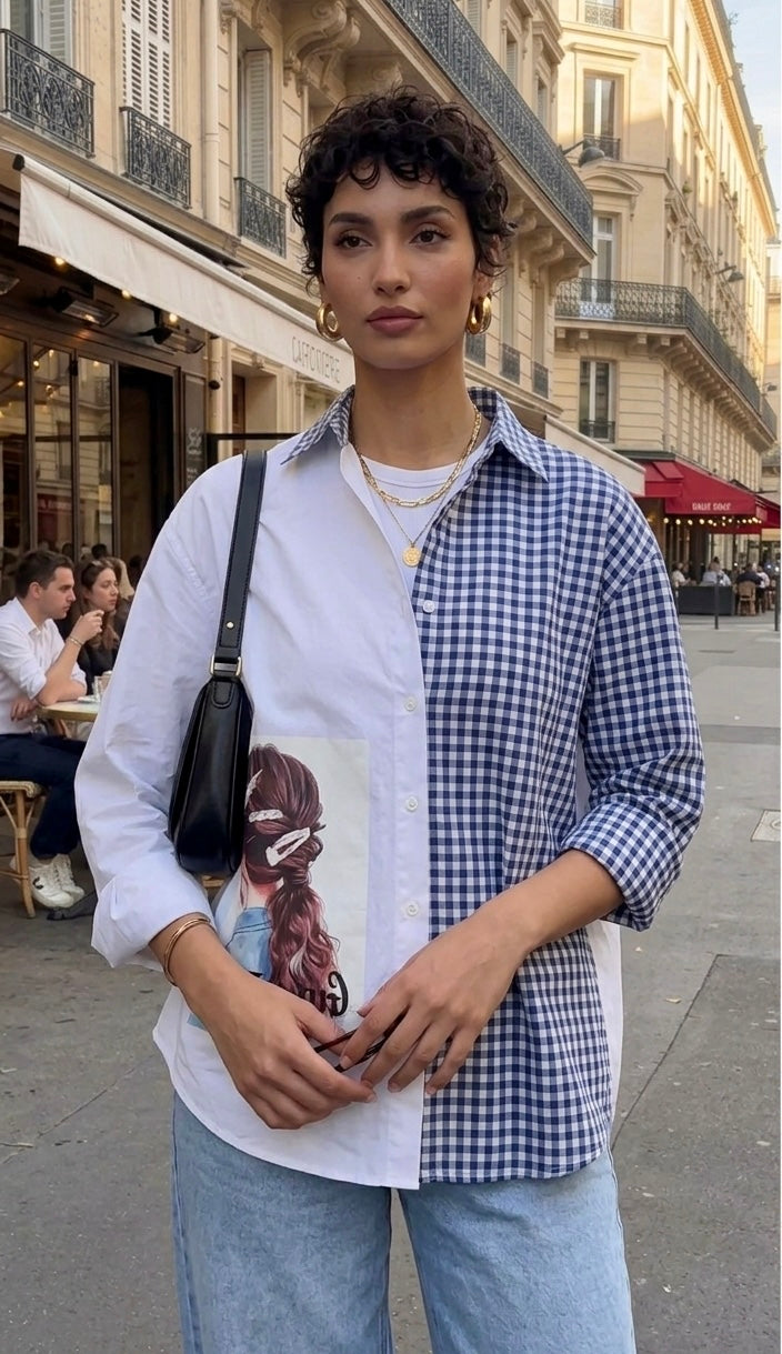Pankh Olin Quirky Summer Oversized Cotton Shirt