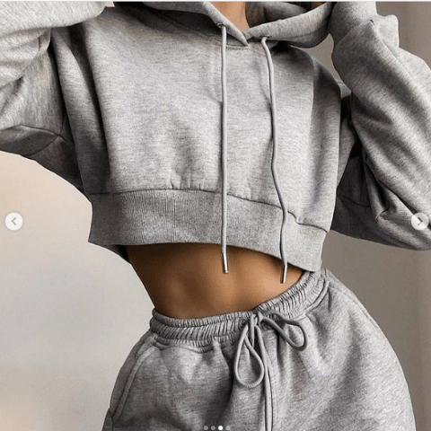 Telsa Crop Hoodie and Track Pant Set
