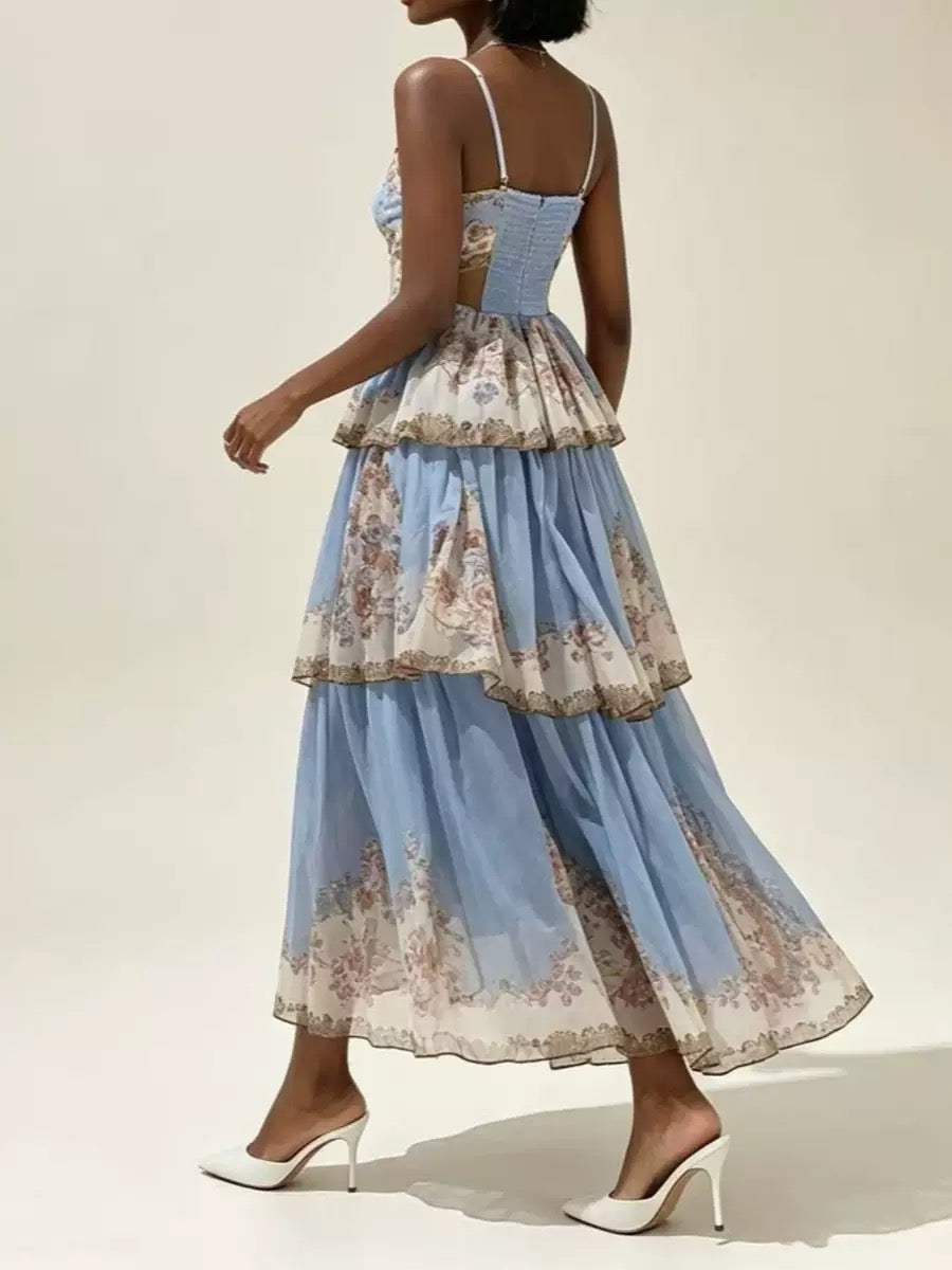 Pankh Sunheri Layered Maxi Dress