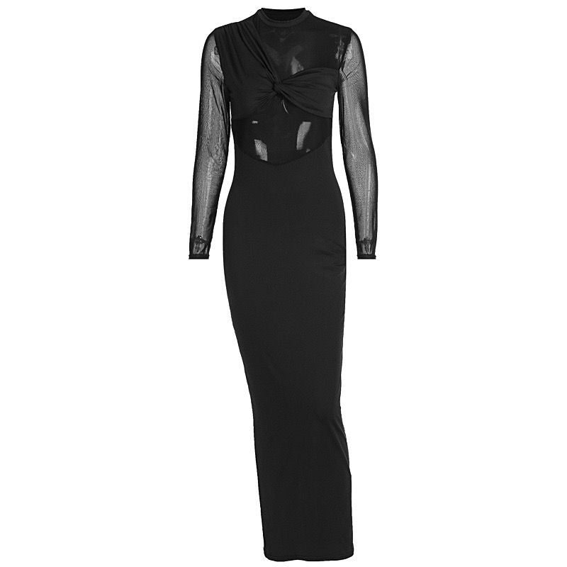 Pankh Baylen Elegant Mesh Bodycon Long Dress