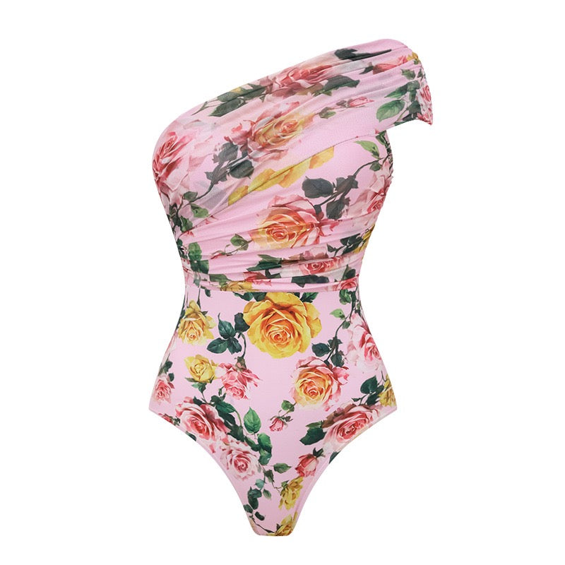 Pankh Ponelo Floral Padded Monokini and Skirt Swimwear Set
