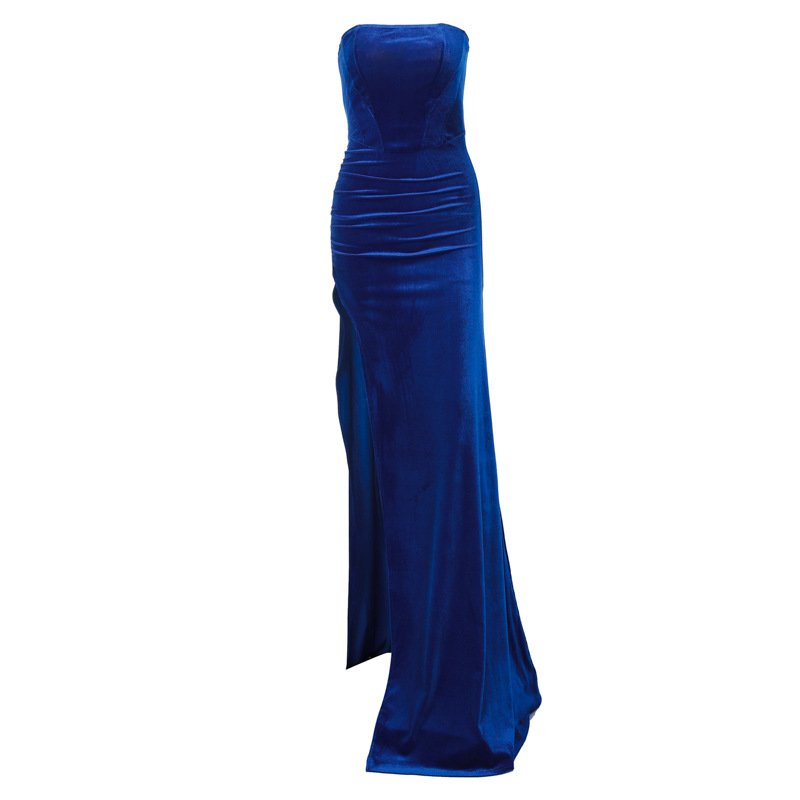 Pankh Dany Velvet Trailed Maxi Dress