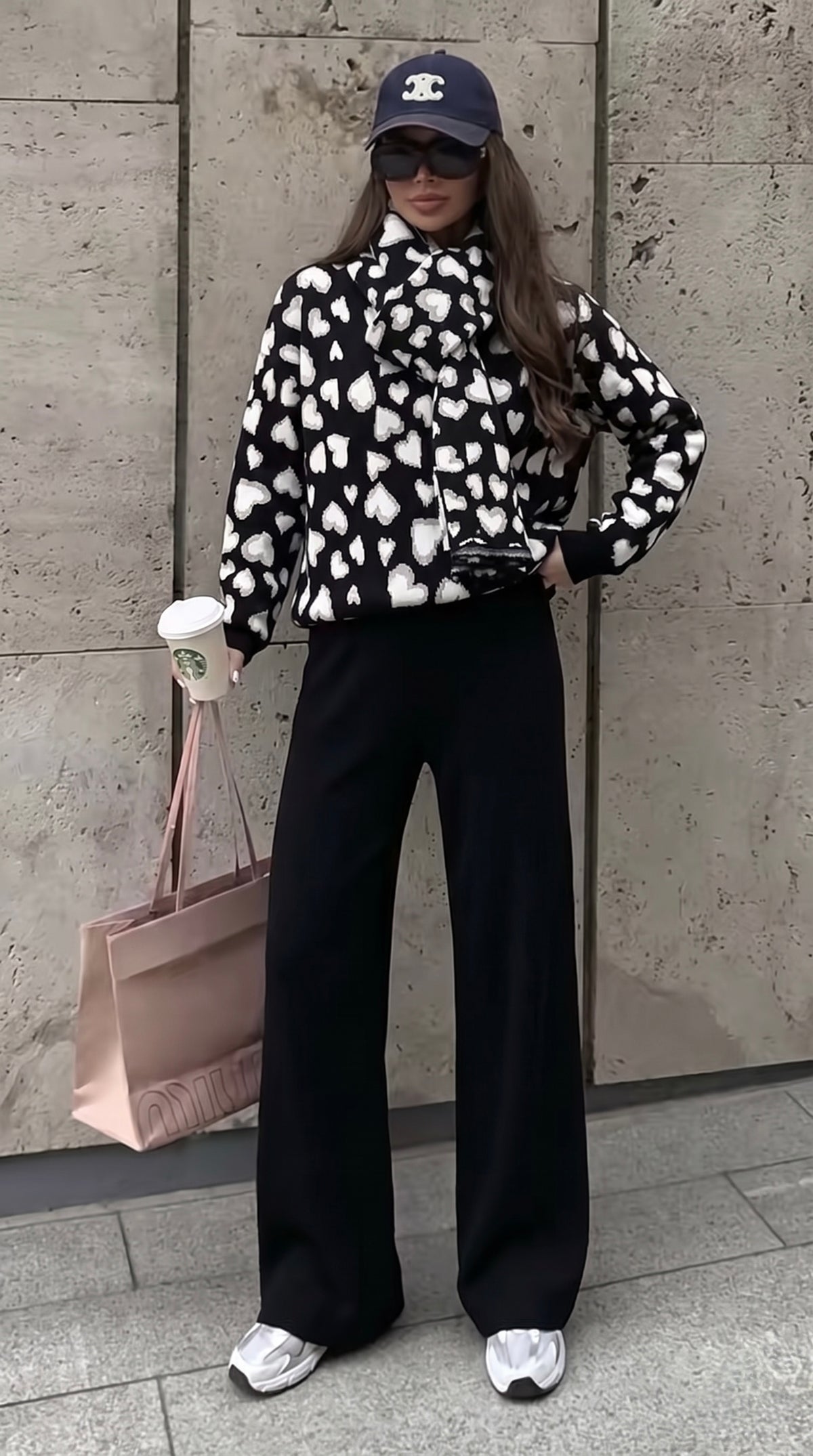 Pankh Chezer Heart Woolen Coord With Scarf