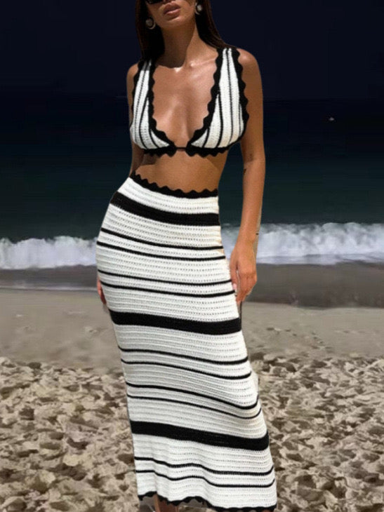 Pankh Zerra Crochet Beach /Resort Wear Coord Set