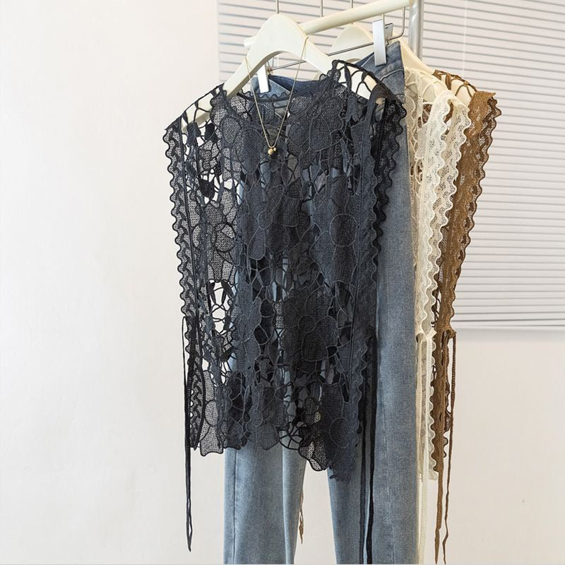 Pankh Meteor Crochet Tie Up Cover-Up Top