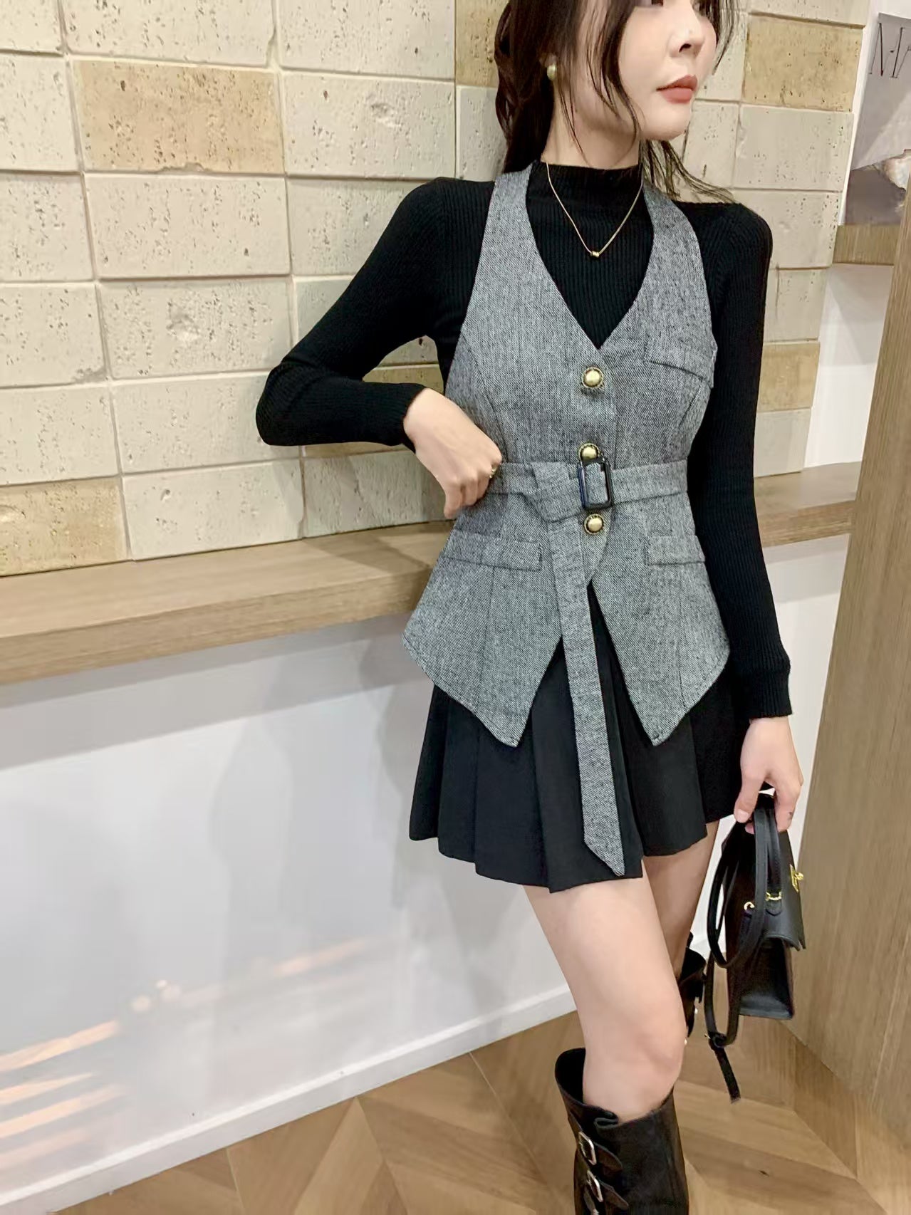 Pankh Igno Halter Blazer and Knit Top Set