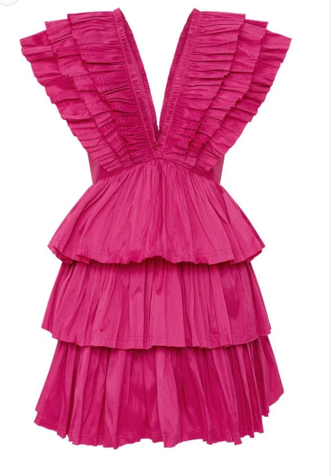 Pankh Zillia Deep Neck Rhythmic Frilled Mini Dress