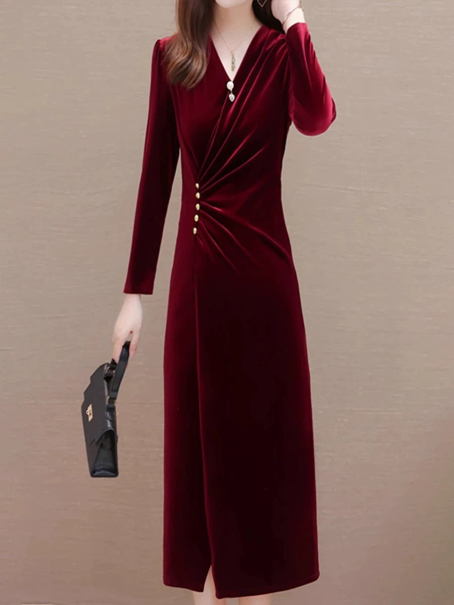 Pankh Alice Elegant Velvet Party Wear Dress