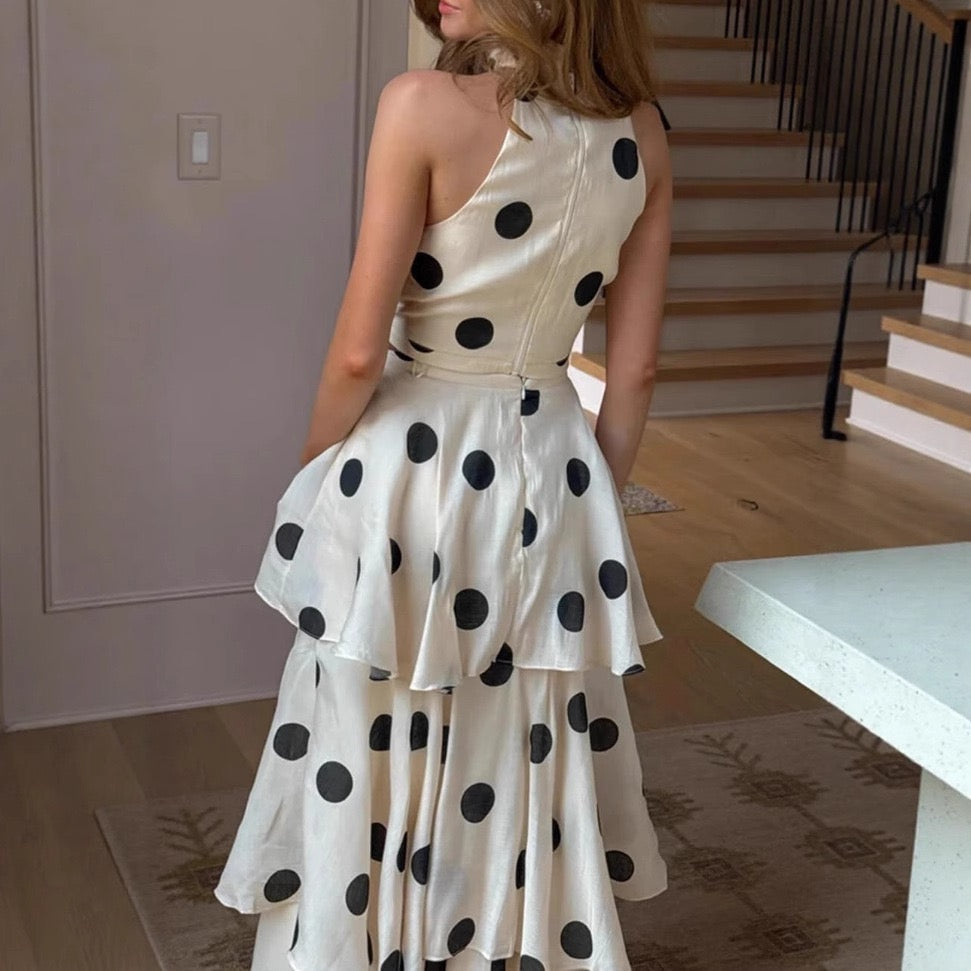 Meseri Polka Dot 2 Piece Coord Set