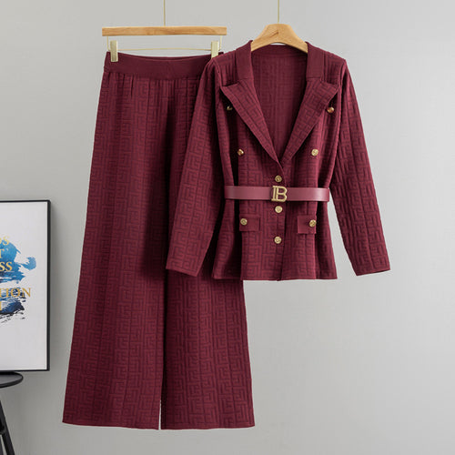 Pankh Alisa Formal Two Piece Blazer and Pant Woolen Coord Set