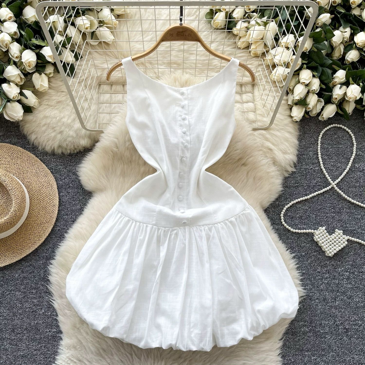 Pankh Harwin Bubble Hem Pure Cotton Dress