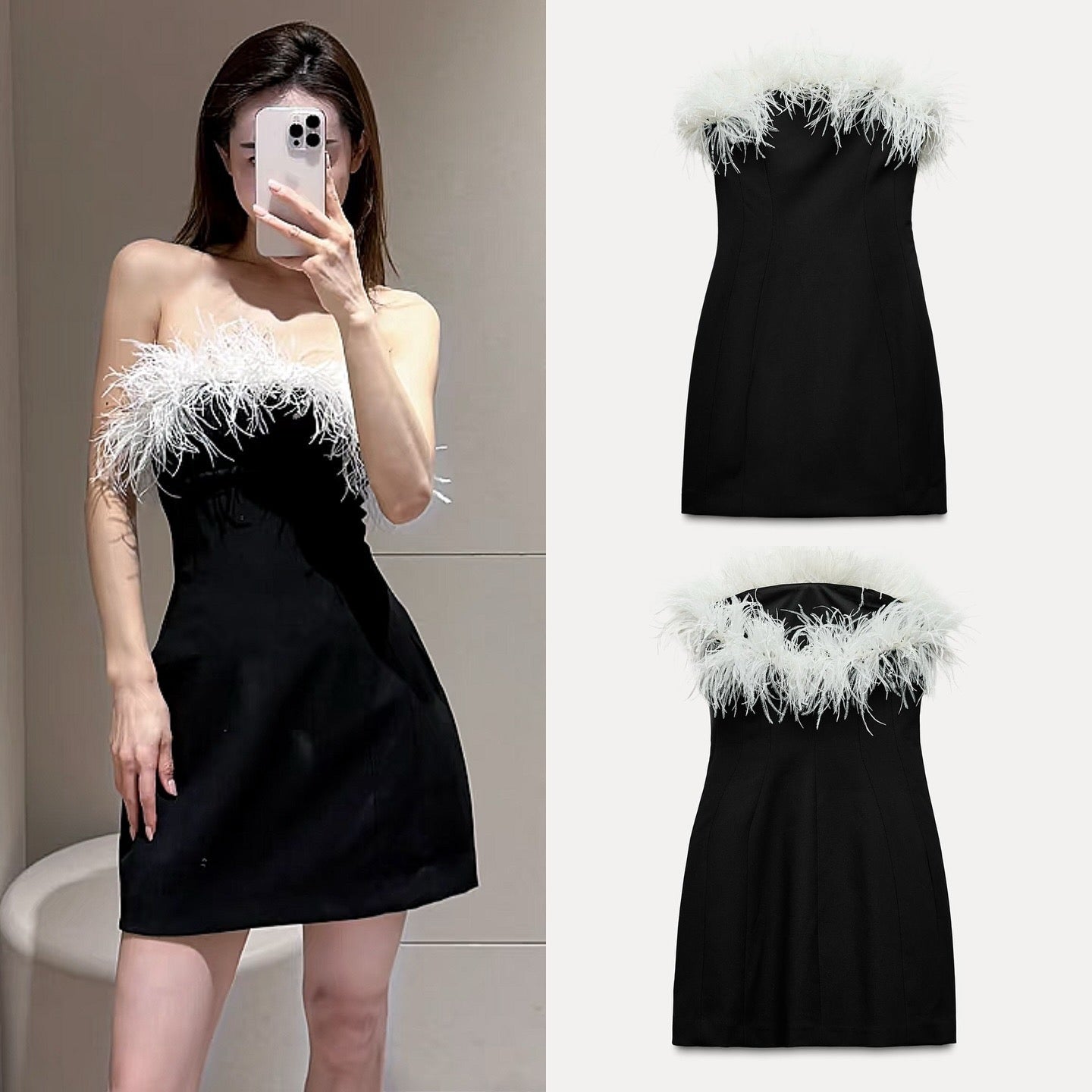 Pankh Elina Formal Party Fur Dress
