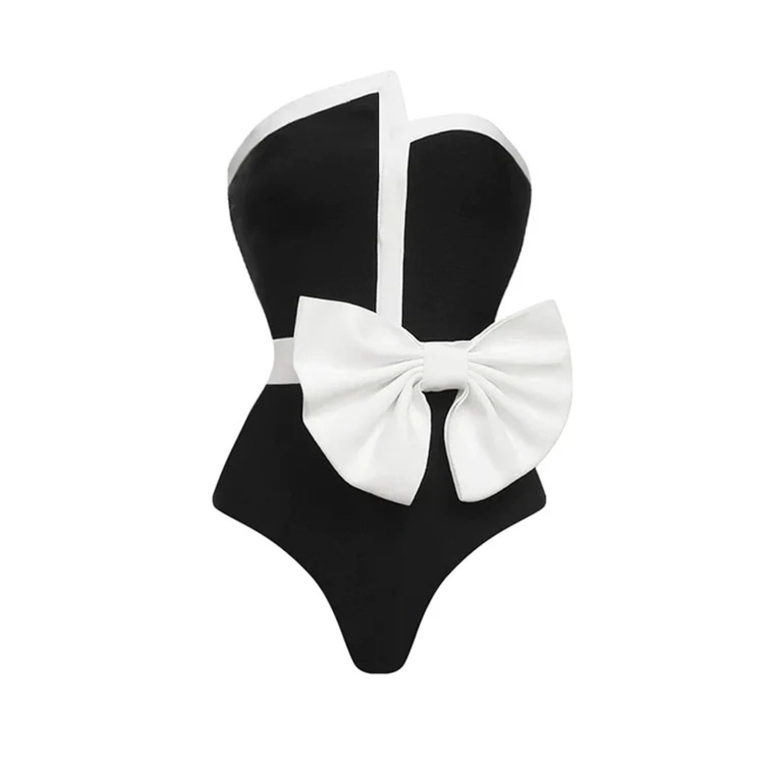 Pankh Suzy Off Shoulder Bow Bodysuit With Skirt Set