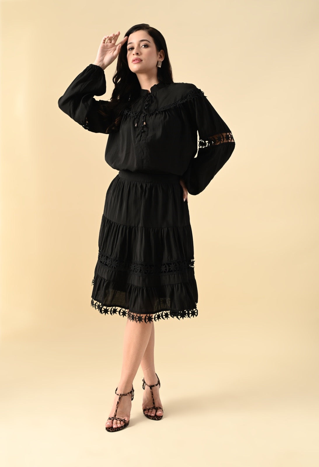 Pankh Stark Oversized Designer Blouse And Skirt Set
