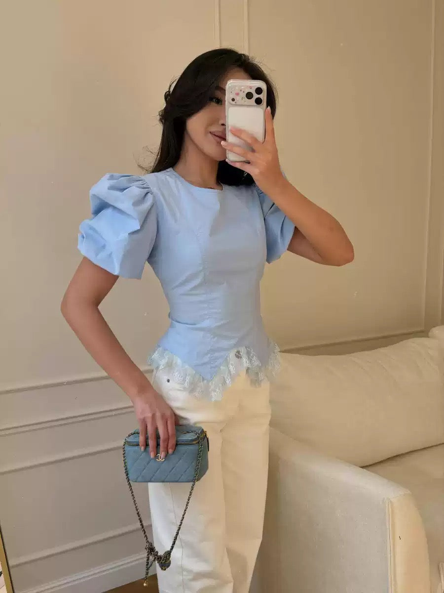 Pankh Kitty Peplum Lace Top