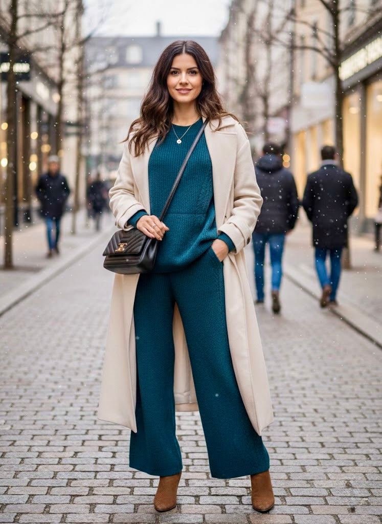 Pankh Misipi High Neck Soft Woolen Coord