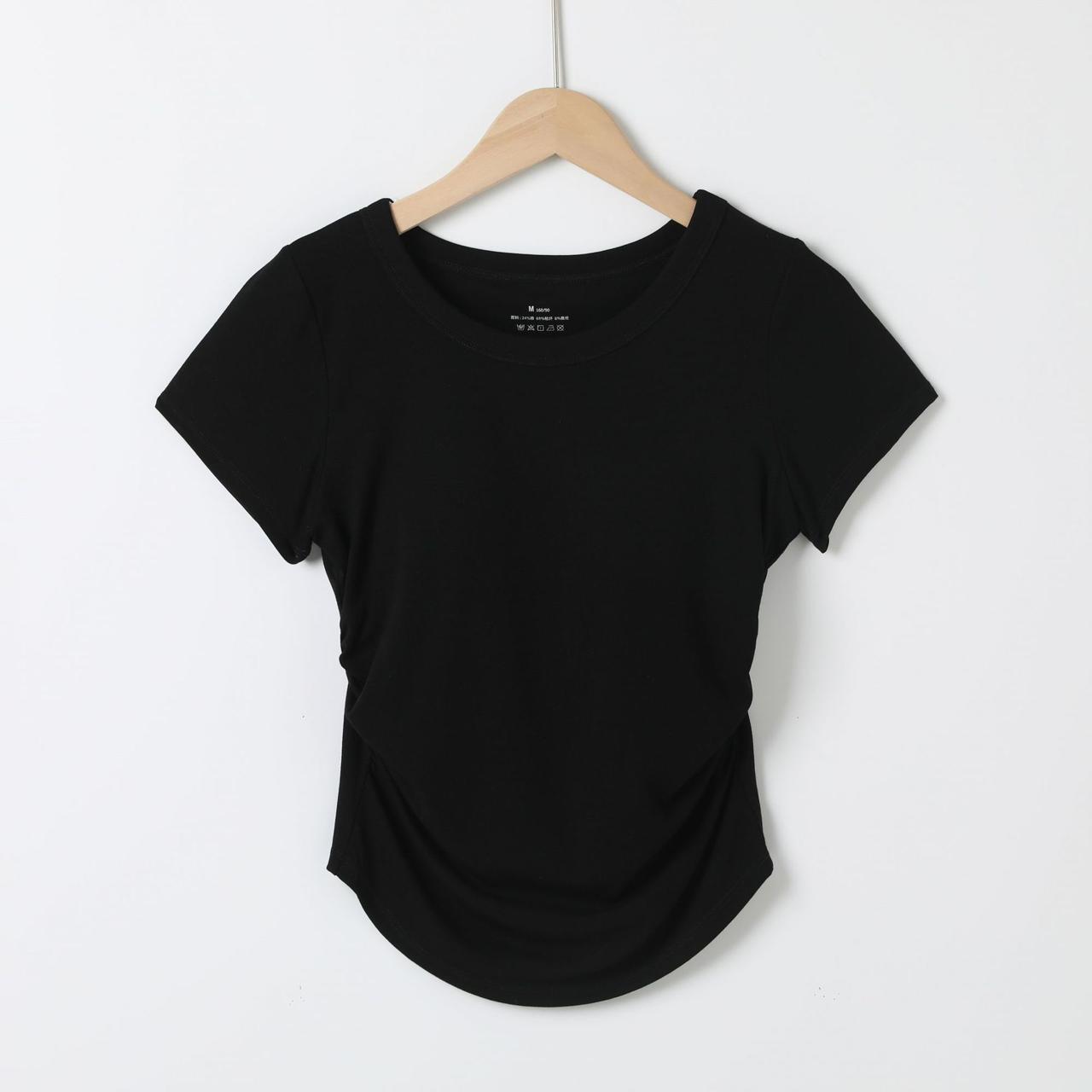 Pankh Marta Draped Curved Hem In Built Bra T-Shirt Padded Top