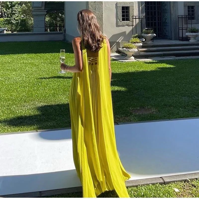 Pankh Fiorie Off Shoulder Ruched Ruffles Pleated Long Maxi Dress With Scarf