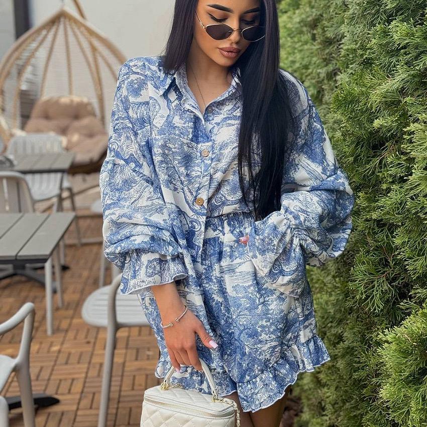 Pankh Alderic Long-Sleeve Shirt and Shorts Co-ord Set