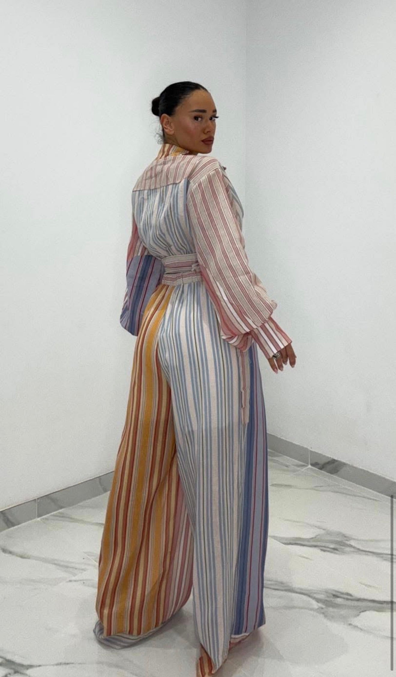 Pankh Qurie Abstract Stripe Summer Coord Set