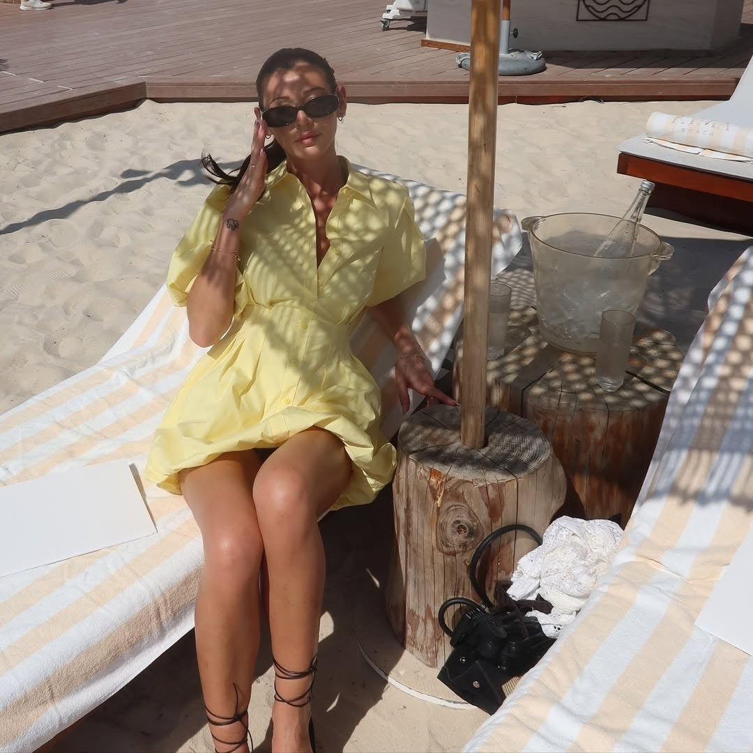 Pankh Unida Cotton Mini Shirt Dress