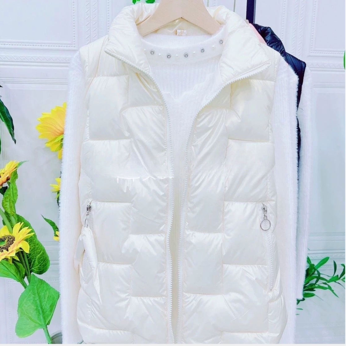 Pankh Calista Metallic Puffer Vest Down Jacket