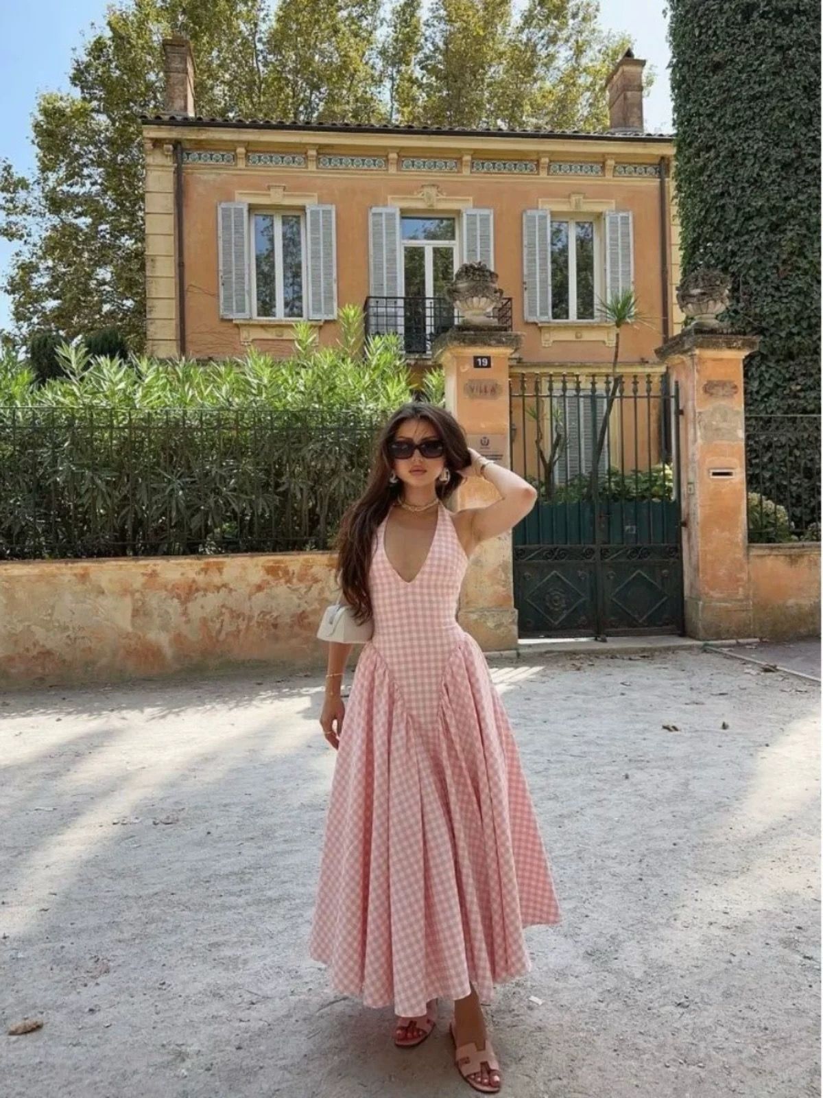 Pankh Anee Halter Neck Long Flaired Maxi Dress