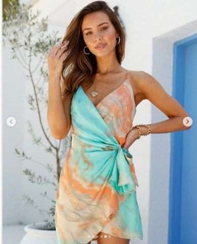 Pankh Naish Tie-dye Strappy Dress